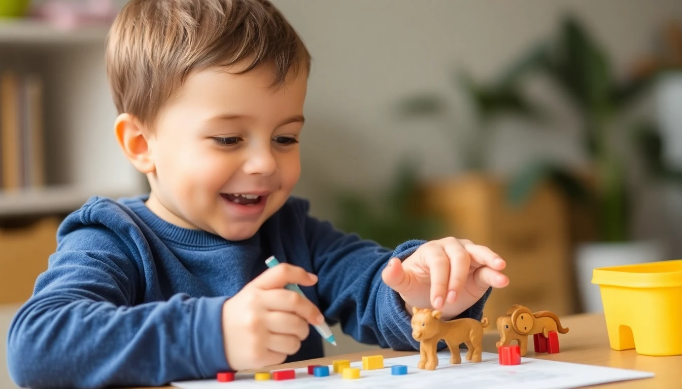 Child engaged in a personalized development activity